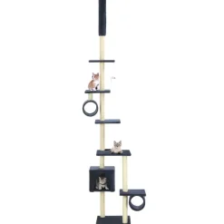 vidaXL Katzenbaum mit Sisal-Kratzsäulen 260 cm Dunkelblau