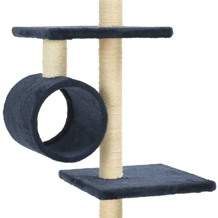 vidaXL Katzenbaum mit Sisal-Kratzsäulen 260 cm Dunkelblau