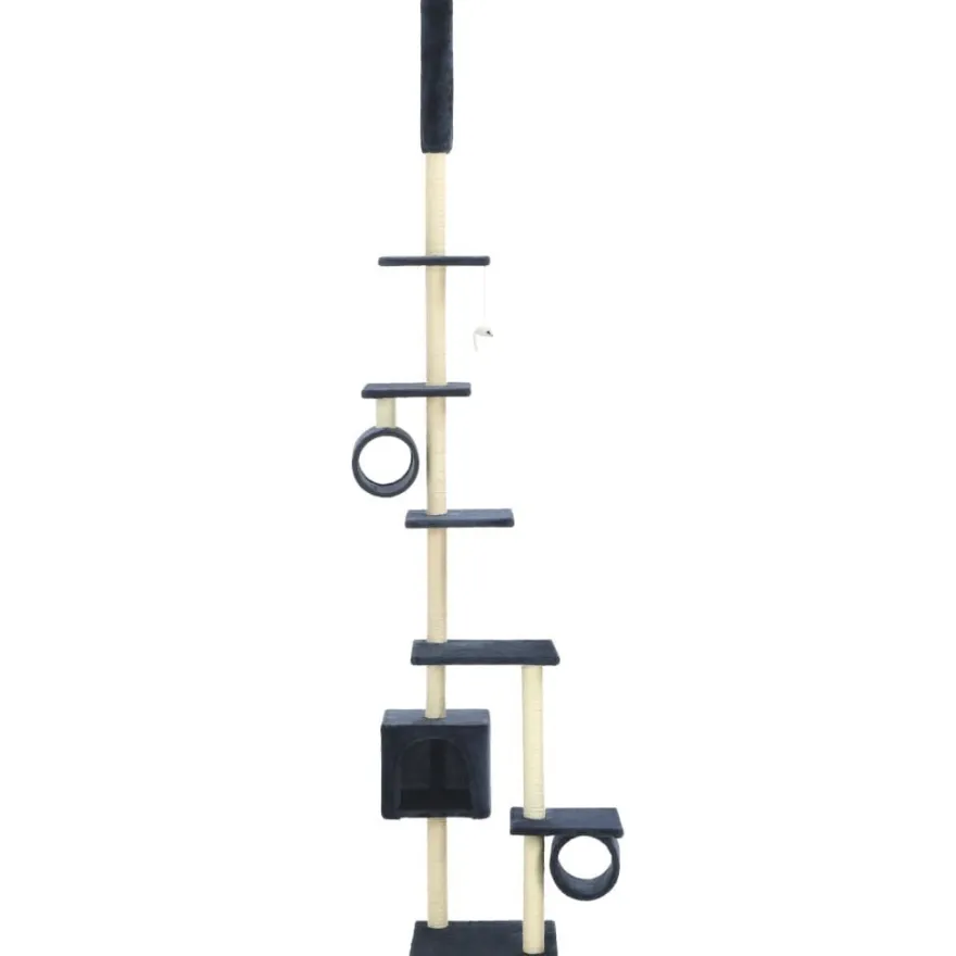 vidaXL Katzenbaum mit Sisal-Kratzsäulen 260 cm Dunkelblau