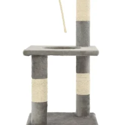 vidaXL Katzen-Kratzbaum mit Sisal-Kratzsäulen 109 cm Grau