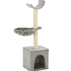 vidaXL Katzen-Kratzbaum mit Sisal-Kratzsäulen 105 cm Grau