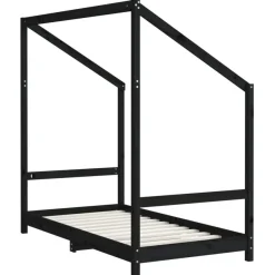 vidaXL Kinderbett Schwarz 2x(80x160) cm Massivholz Kiefer