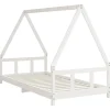vidaXL Kinderbett Weiß 90x190 cm Massivholz Kiefer