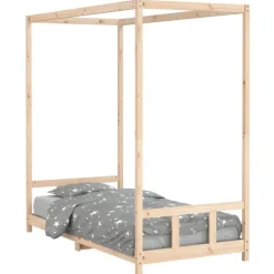 vidaXL Kinderbett 90x190 cm Massivholz Kiefer