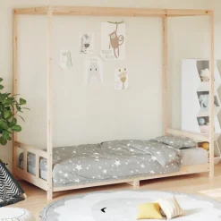 vidaXL Kinderbett 90x190 cm Massivholz Kiefer