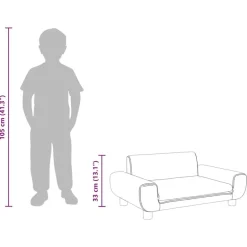 vidaXL Kindersofa Braun 70x45x33 cm Samt