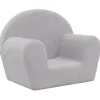 vidaXL Kindersofa Hellgrau Weich Plüsch