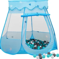 vidaXL Kinder-Spielzelt mit 250 Bällen Blau 102x102x82 cm