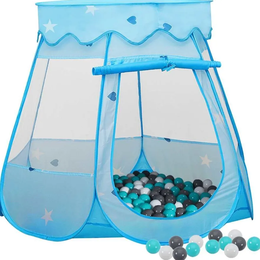 vidaXL Kinder-Spielzelt mit 250 Bällen Blau 102x102x82 cm