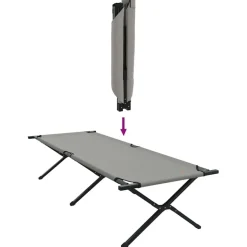 vidaXL Klapp Schlafbett fürs Camping Grau 210 x 80 x 46 cm