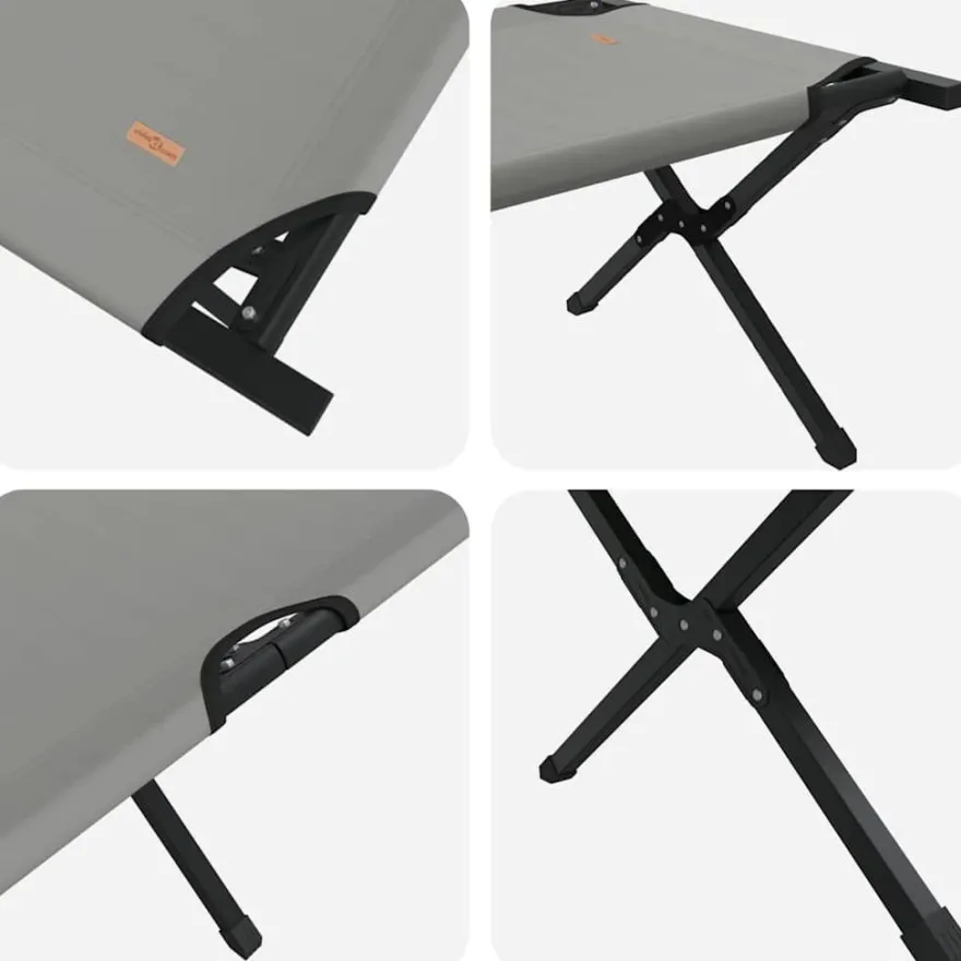 vidaXL Klapp Schlafbett fürs Camping Grau 210 x 80 x 46 cm