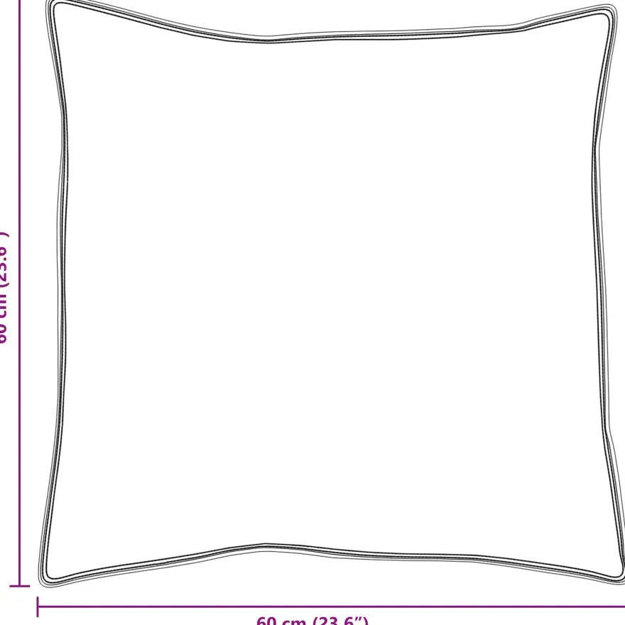 vidaXL Kopfkissen mit Kissen 2 pcs Weiß 60 x 60 cm Baumwolle