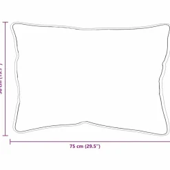 vidaXL Kopfkissen mit Kissen 2 pcs Weiß 61 x 41 x 20 cm Polyester