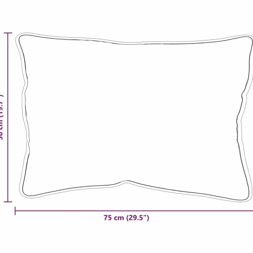 vidaXL Kopfkissen mit Kissen 2 pcs Weiß 61 x 41 x 20 cm Polyester