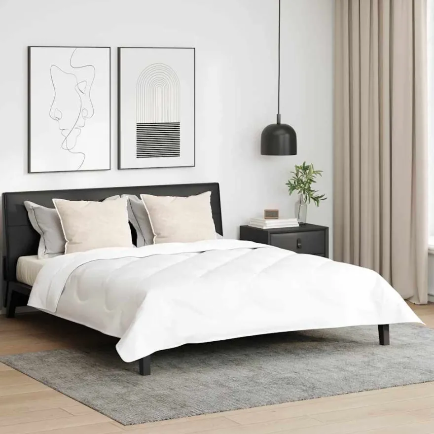 vidaXL Kopfkissen mit Kissen 2 pcs Weiß 61 x 41 x 20 cm Polyester