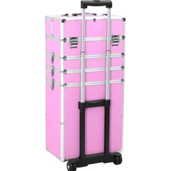 vidaXL Kosmetikkoffer Aluminium Rosa