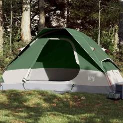 vidaXL Kuppel-Campingzelt 2 Personen Grün Wasserdicht