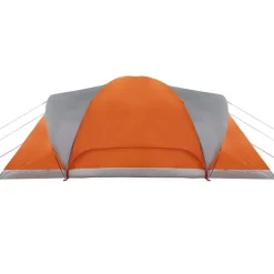vidaXL Kuppel-Familienzelt 6 Personen Grau und Orange Wasserdicht