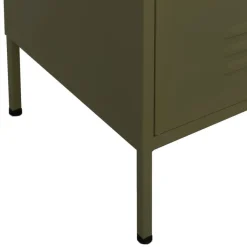 vidaXL Lagerschrank Olivgrün 80x35x101,5 cm Stahl