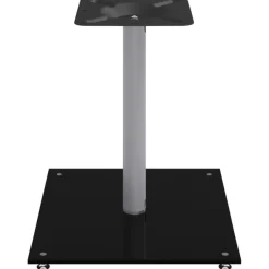 vidaXL Lautsprecher-Ständer 2 Stk. Schwarz & Silbern Hartglas 1 Säule