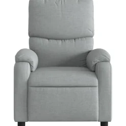 vidaXL Massage-Relaxsessel, hellgrauer Stoff