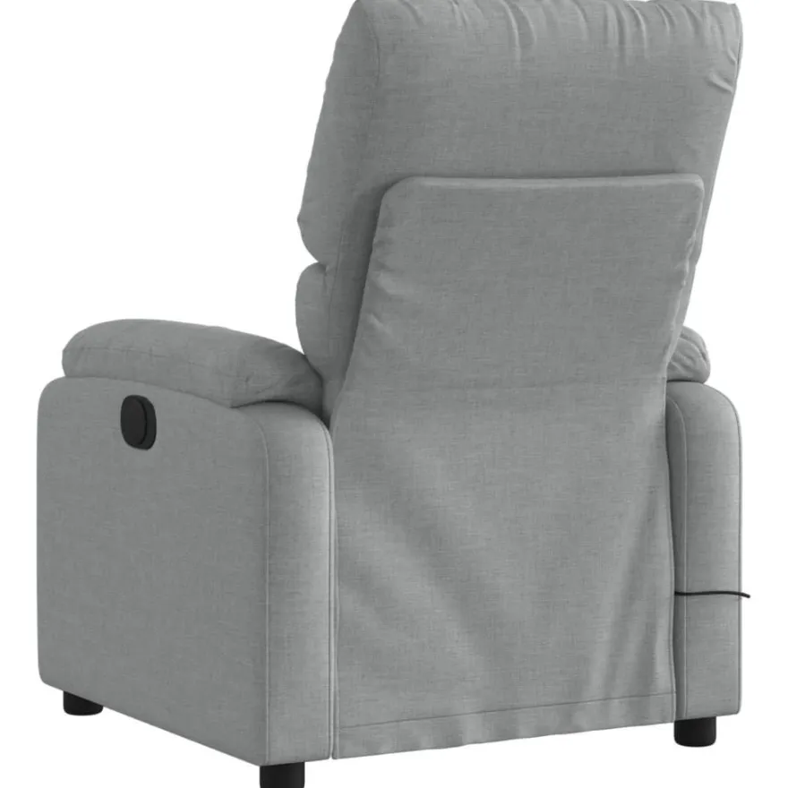vidaXL Massage-Relaxsessel, hellgrauer Stoff