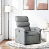 vidaXL Massage-Relaxsessel, hellgrauer Stoff