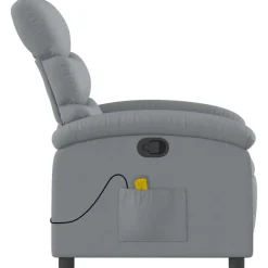vidaXL Massage-Relaxsessel, hellgrauer Stoff