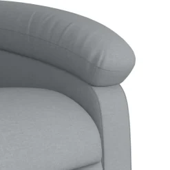 vidaXL Massage-Relaxsessel, hellgrauer Stoff