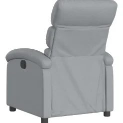 vidaXL Massage-Relaxsessel, hellgrauer Stoff