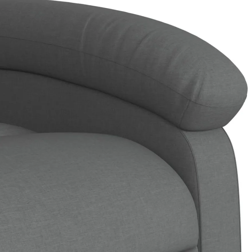 vidaXL Massage-Relaxsessel, Stoff, Dunkelgrau