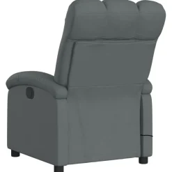 vidaXL Massage-Relaxsessel, Stoff, Dunkelgrau
