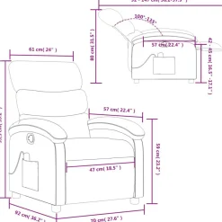 vidaXL Massage-Relaxsessel, Stoff, Dunkelgrau