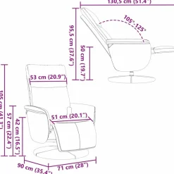 vidaXL Massage Relaxsessel Weiß 71 x 90 x 105 cm Kunstleder