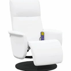 vidaXL Massage Relaxsessel Weiß 71 x 90 x 105 cm Kunstleder