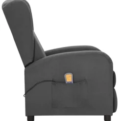 vidaXL Massagesessel Dunkelgrau Stoff