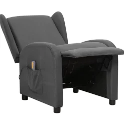vidaXL Massagesessel Dunkelgrau Stoff