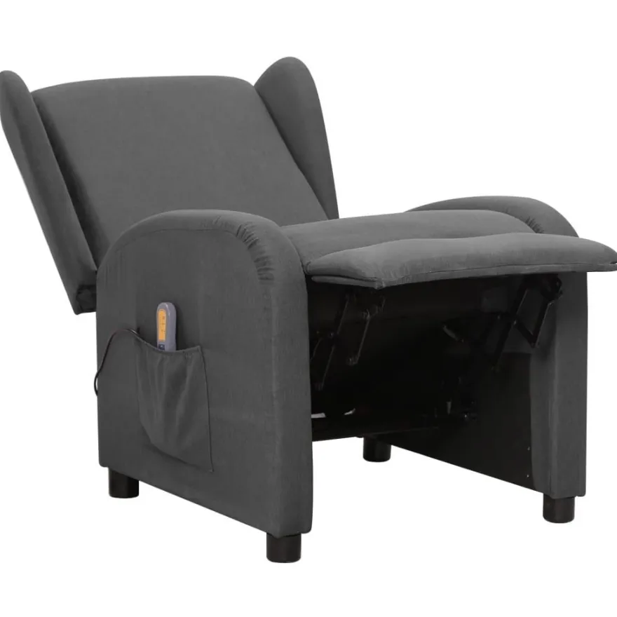 vidaXL Massagesessel Dunkelgrau Stoff