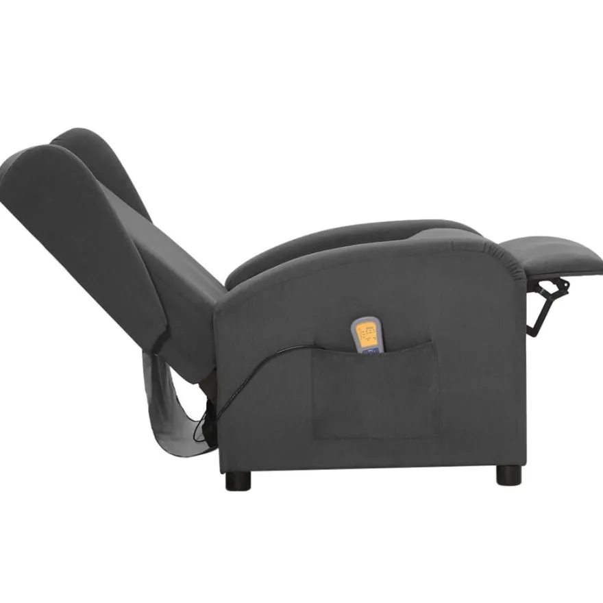 vidaXL Massagesessel Dunkelgrau Stoff