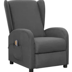 vidaXL Massagesessel Dunkelgrau Stoff