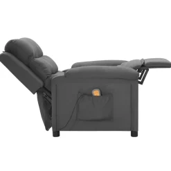 vidaXL Massagesessel Dunkelgrau Stoff