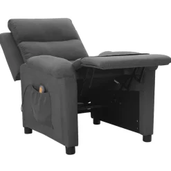 vidaXL Massagesessel Dunkelgrau Stoff