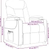 vidaXL Massagesessel Dunkelgrau Stoff