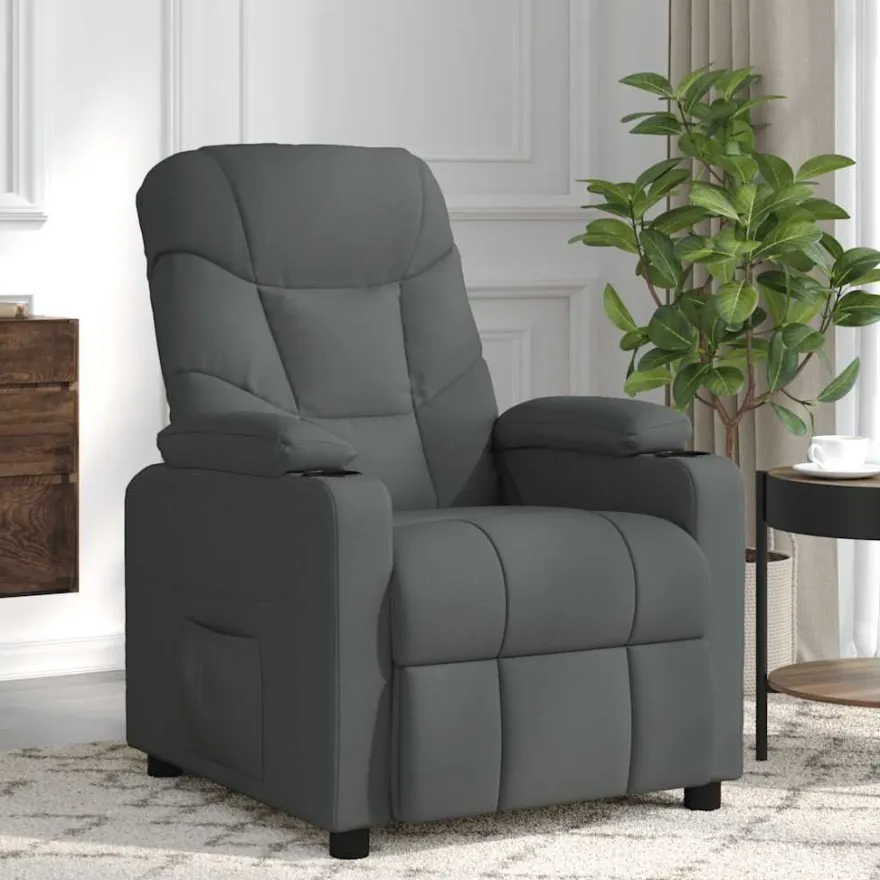 vidaXL Massagesessel Dunkelgrau Stoff