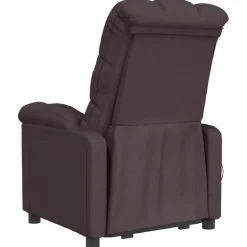 vidaXL Massagesessel Dunkelbraun Stoff