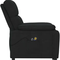vidaXL Massagesessel Elektrisch Schwarz Stoff