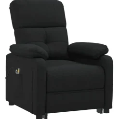 vidaXL Massagesessel Elektrisch Schwarz Stoff