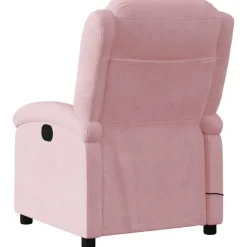 vidaXL Massagesessel Elektrisch Rosa Samt