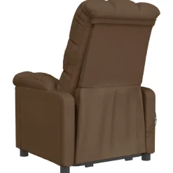 vidaXL Massagesessel Elektrisch Braun Stoff