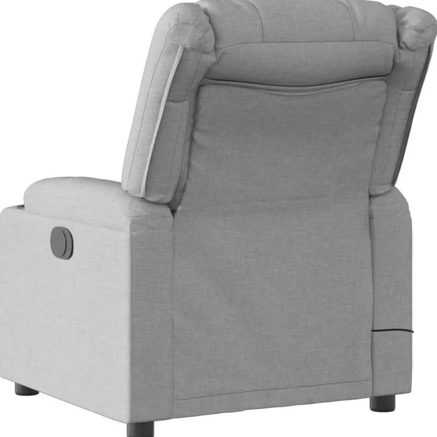vidaXL Massagesessel Hellgrau Stoff